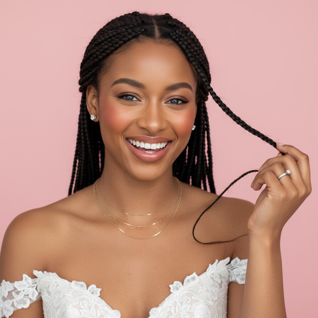 Medium Sized Box Braids Ideas